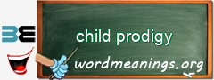 WordMeaning blackboard for child prodigy